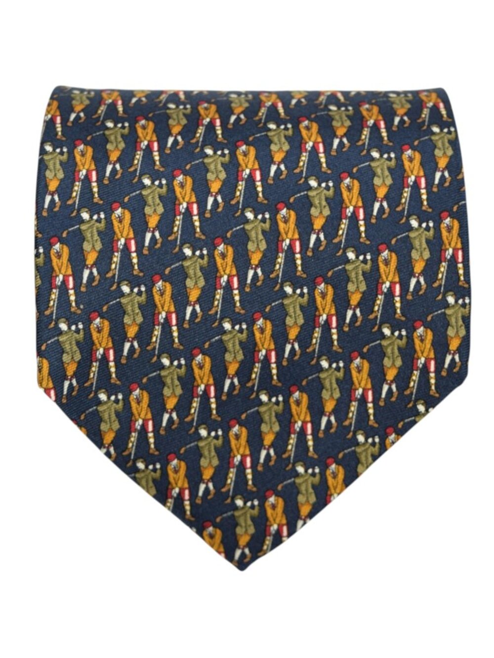 Brooks Brothers Makers Silk Golf Tie - Navy Blue - USA - 58.5"